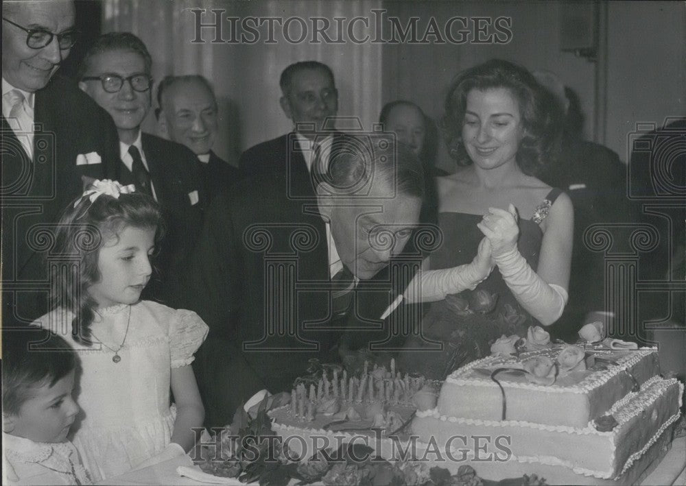 1962, President Rene Coty Celebrates 80th Birthday With Friends - Historic Images