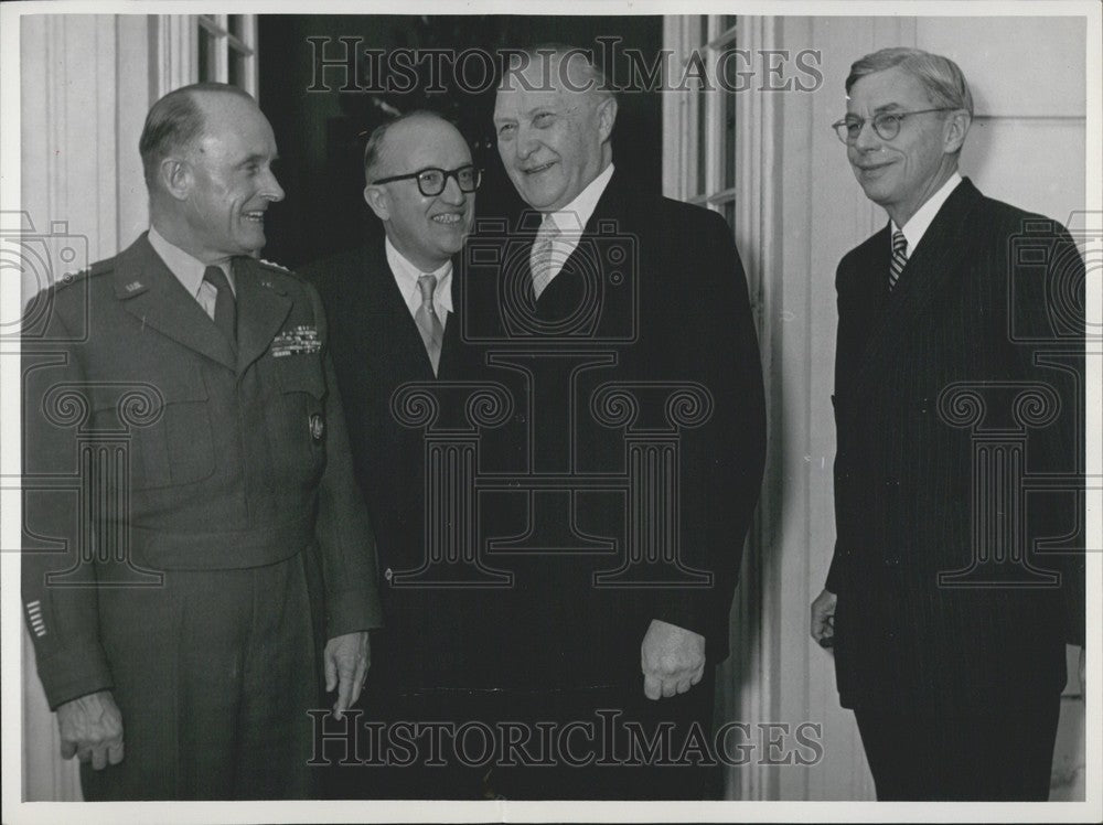 1953, NATO Gen. Graenther, Prof. Hallstein, Dr. Adenauer, Dr, Conant - Historic Images