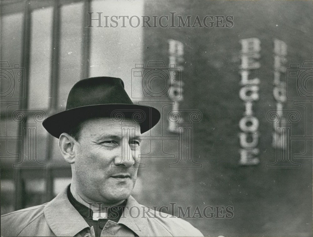 1957 Press Photo Father Dominique Georges Pire Wins Nobel Peace Prize 1958 - Historic Images