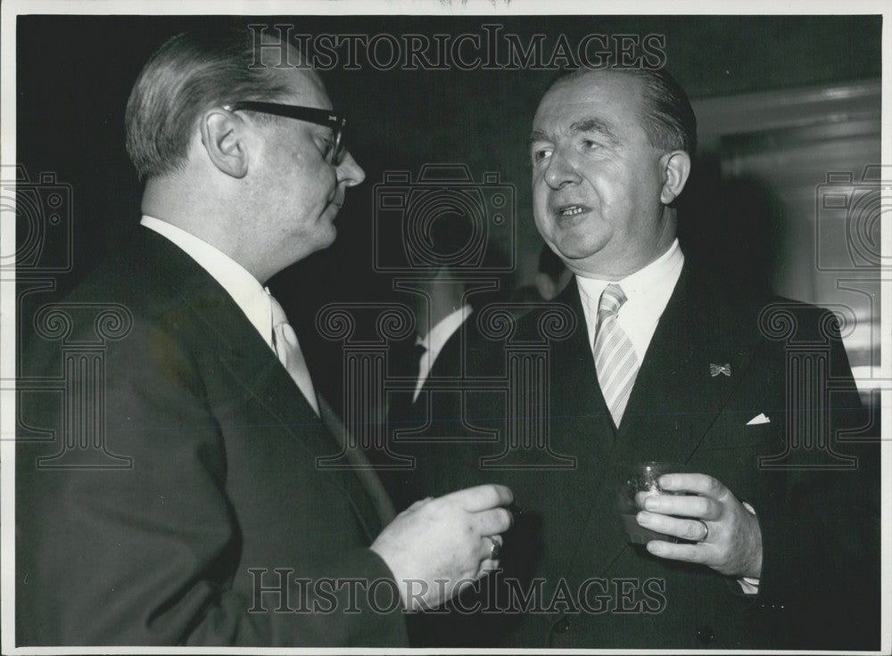 1955 Press Photo Italian Prime Min. Pella and German Foreign Min. von Brentano-Historic Images