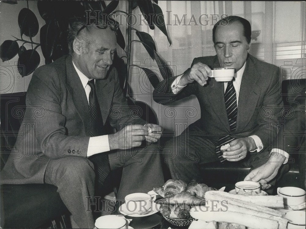 1974 Francois Mitterrand Breakfasts With Jacques Salebert, Radio - Historic Images