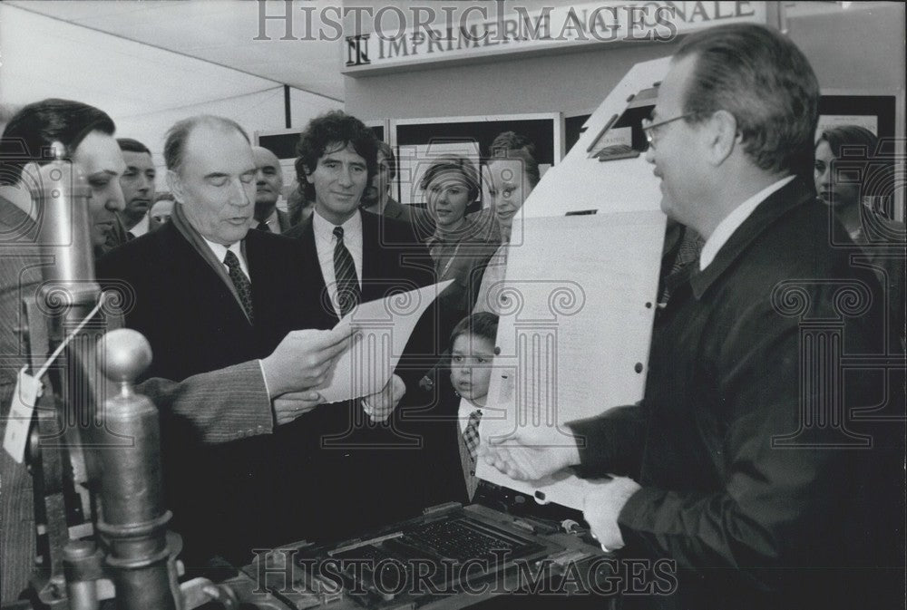 1982, Francois Mitterrand Opens 2nd Book Exhibition, Grand Palais - Historic Images