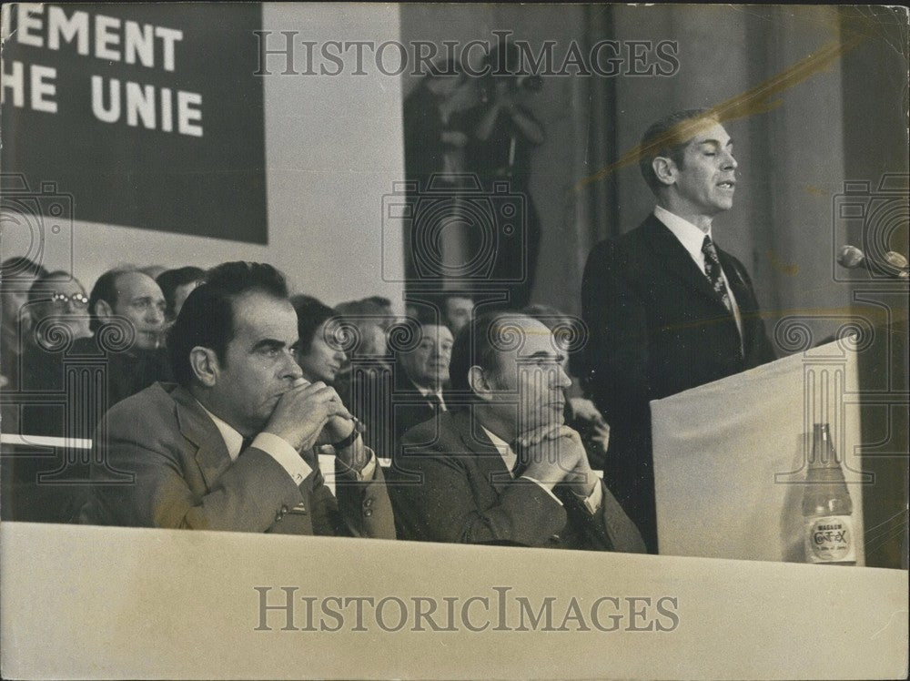 1972 Press Photo Marchais, Mitterrand, Robert Fabre (Standing) - Historic Images