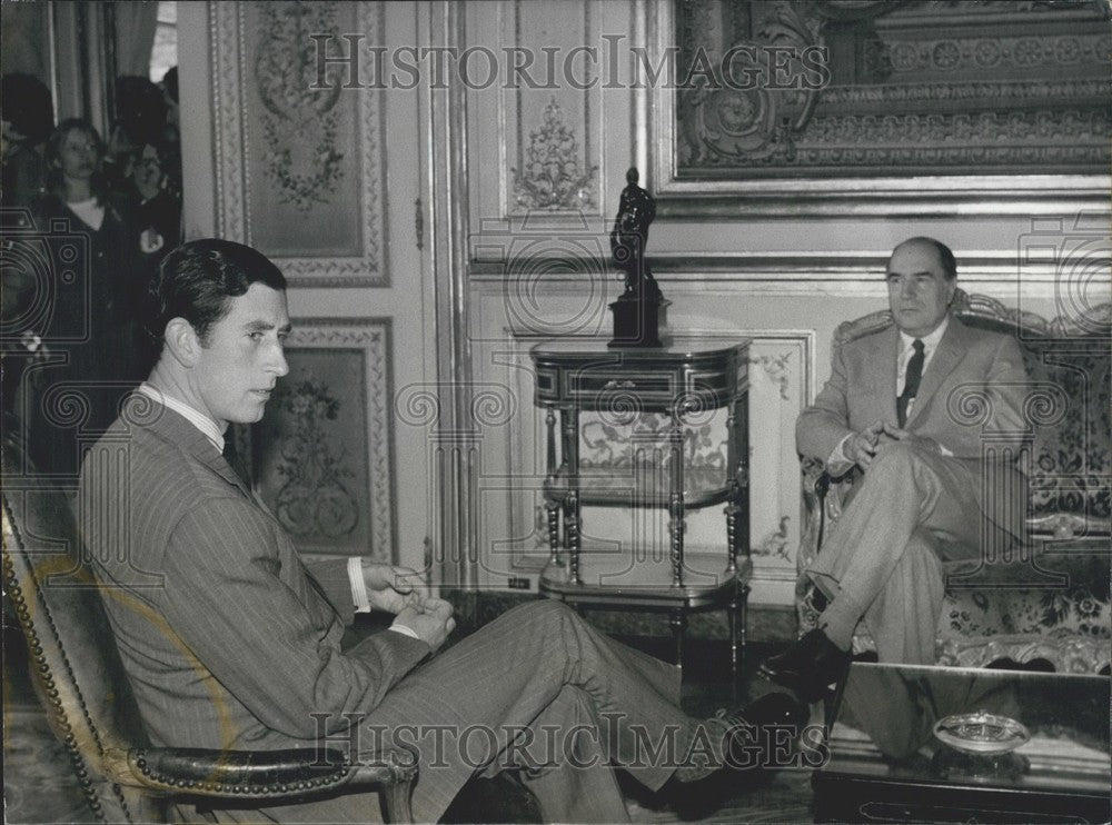 1981, Prince Charles & Francois Mitterrand Elysee Palace Meeting - Historic Images