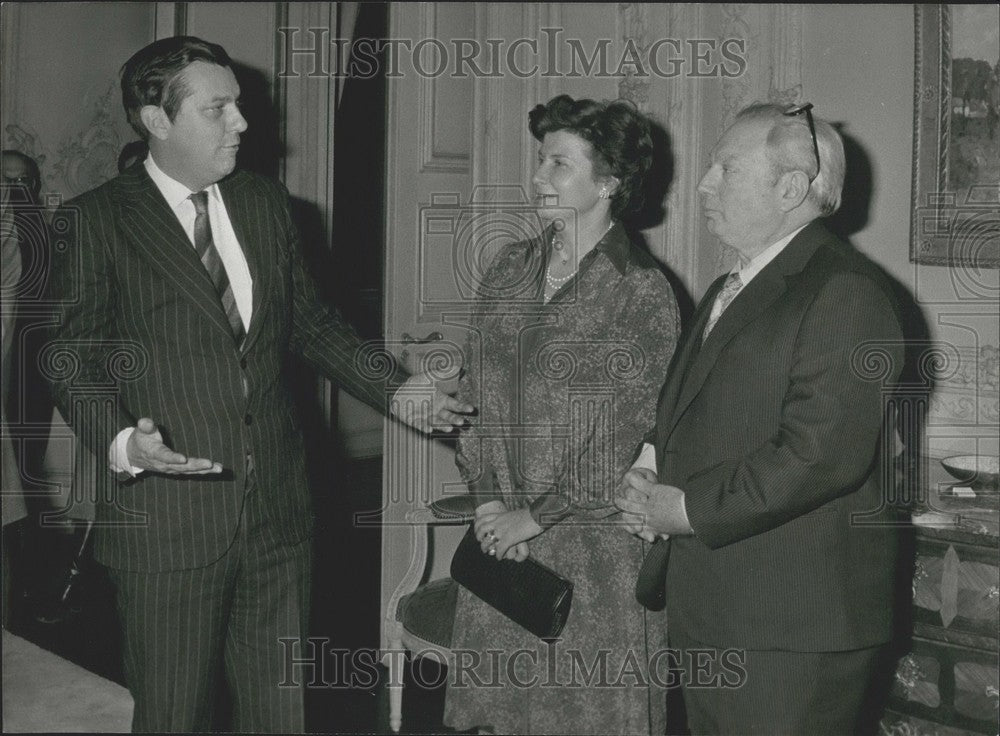 1979 Press Photo Jean-Philippe Lecat, Mrs. Stern, &amp; Violinist Issac Stern - Historic Images