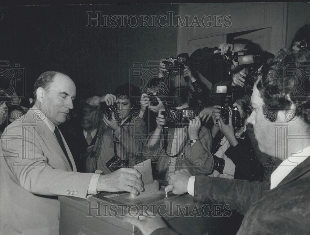 1981, Francois Mitterand Voting - Historic Images