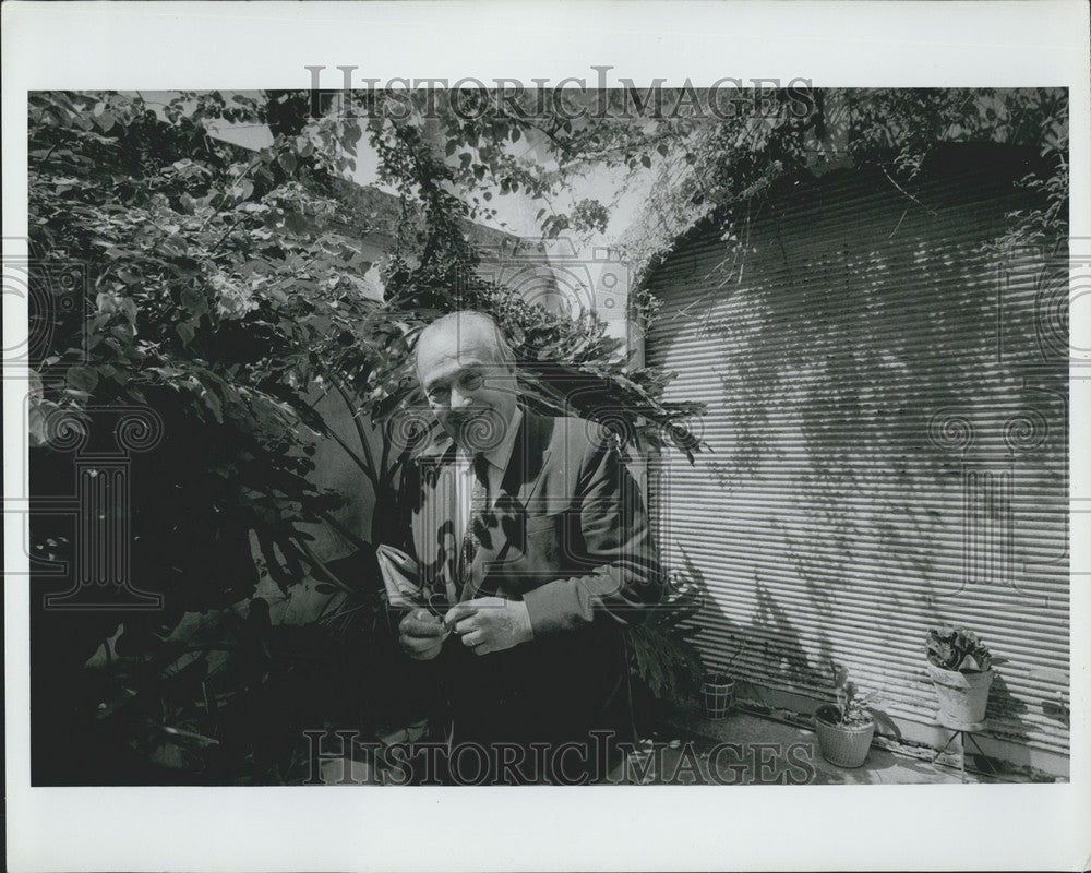1973, Ricardo Balbin Argentinian Lawyer Politician in his Garden - Historic Images