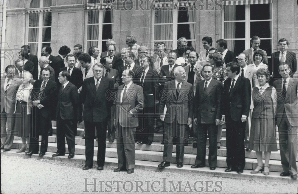 1981, Pierre Mauroy&#39;s New Government Outside Elysee Palace - Historic Images