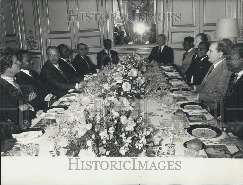 1981, Francois Mitterrand Sitting Across Denis Sassou Gnuesso Lunch - Historic Images