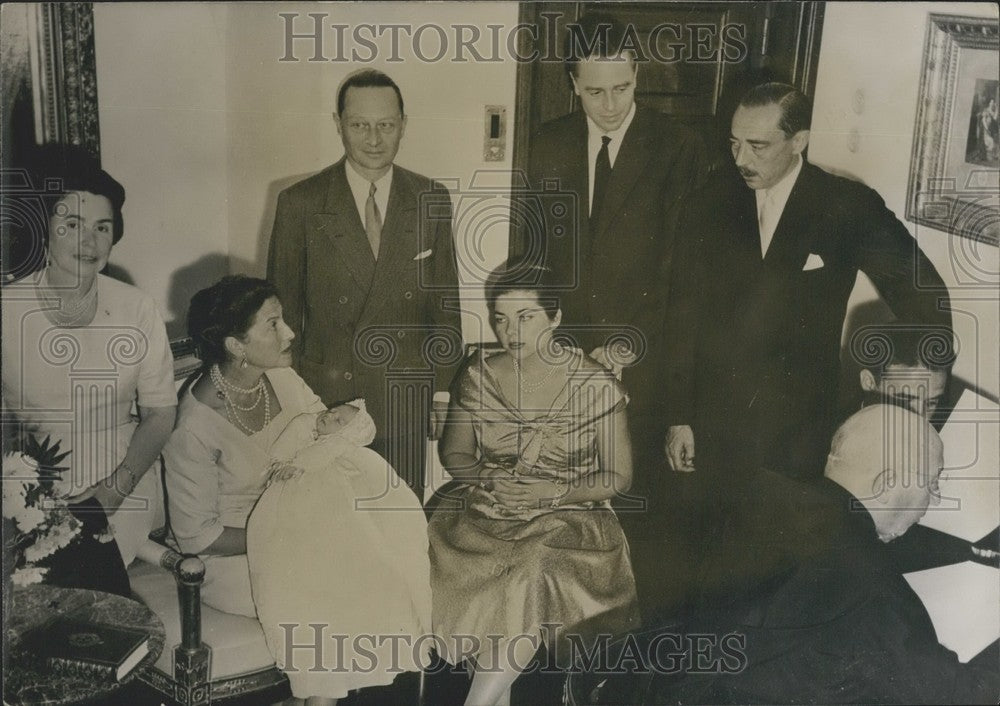 1959 Press Photo Helen of France's Son Thierry Baptism Lisbon-Historic Images