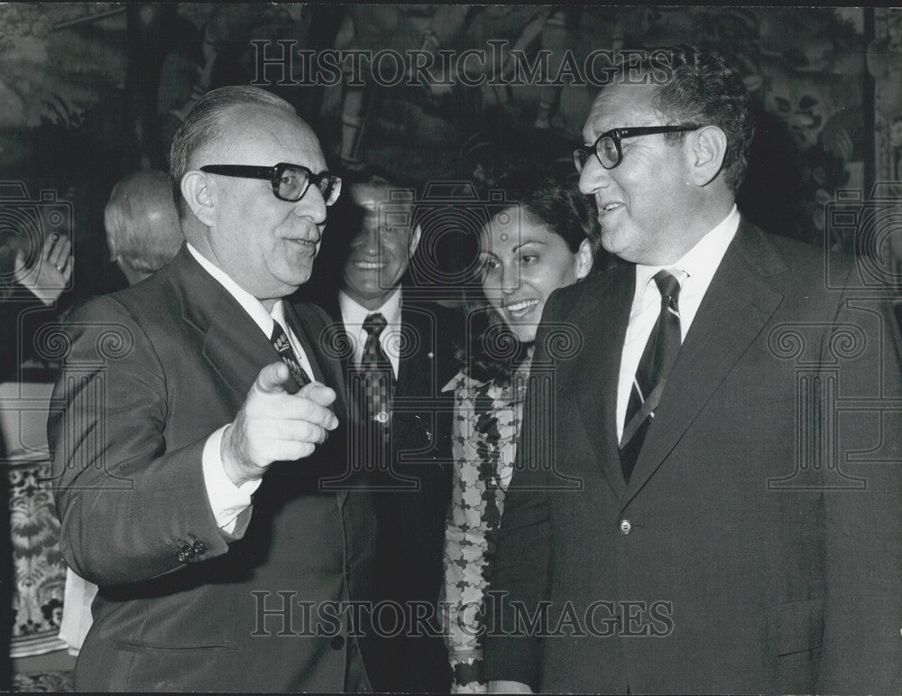 1974, Prime Minister Marino Rumor, Henry Kisinger - Historic Images