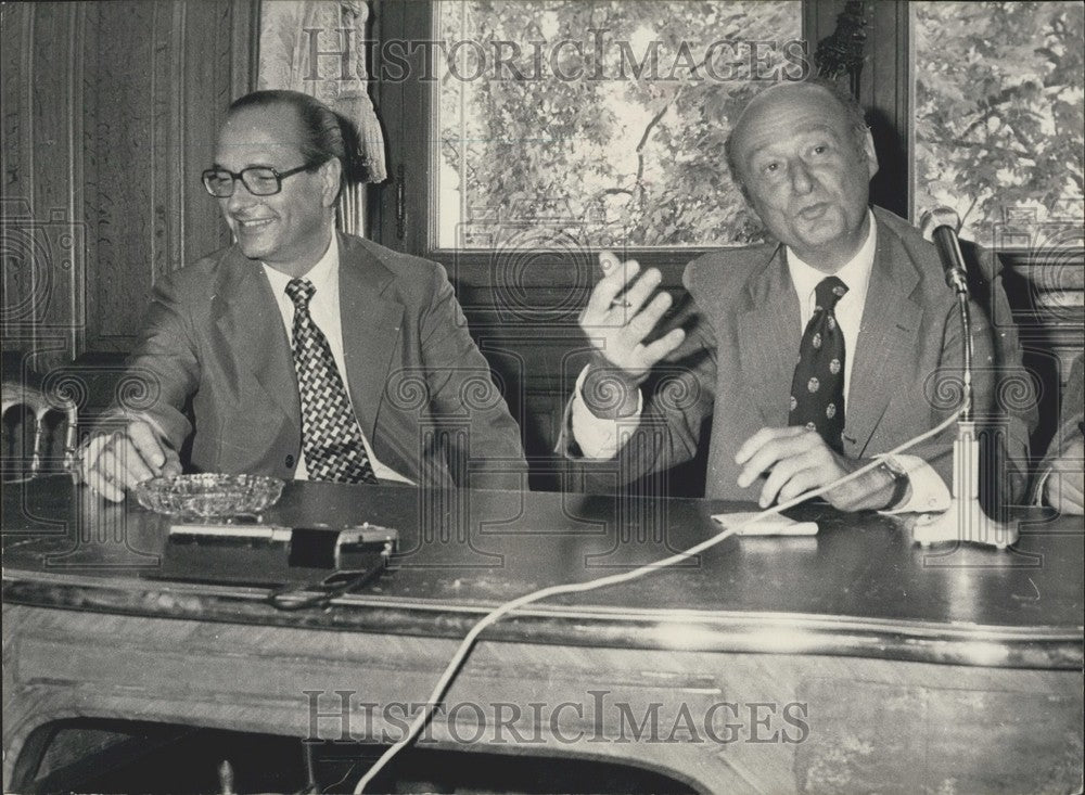 1978 Press Photo New York's Mayor Edward Koch and Mayor of Paris Jacques Chirac-Historic Images