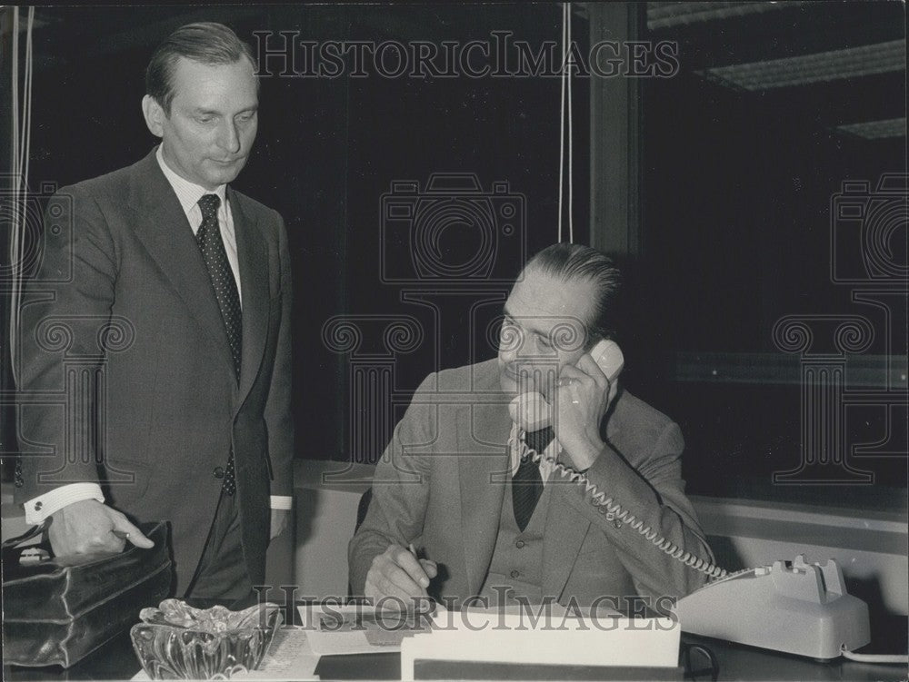 1976, Jacques Chirac and Jerome Monod - Historic Images