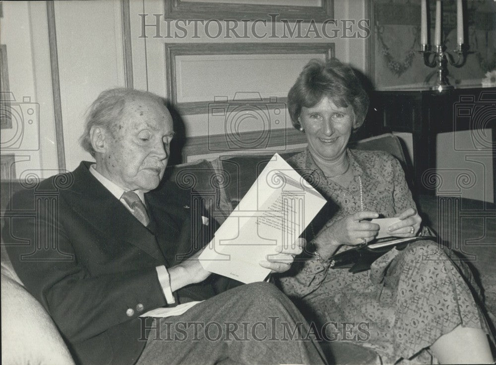 1979 Press Photo Goncourt Prize Winners: Antonine Maillet and Maurice Genevoix-Historic Images