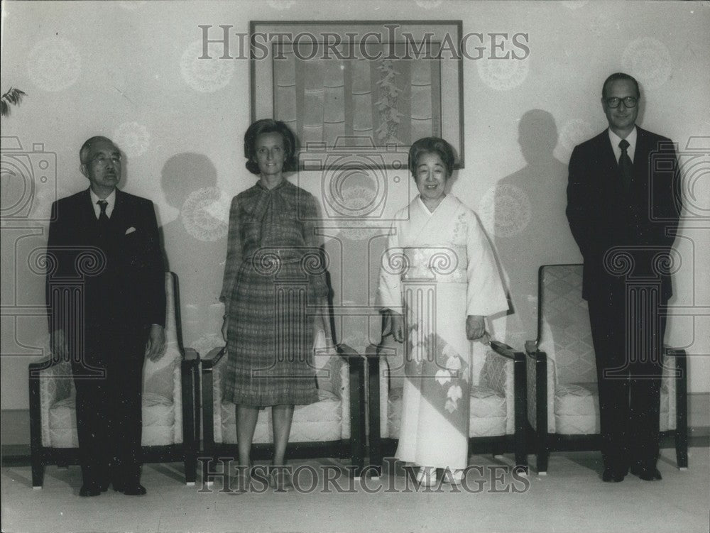 1976, Emperor Hiro Hito, Mrs. Chirac, Empress Nagako, Jacques Chirac - Historic Images