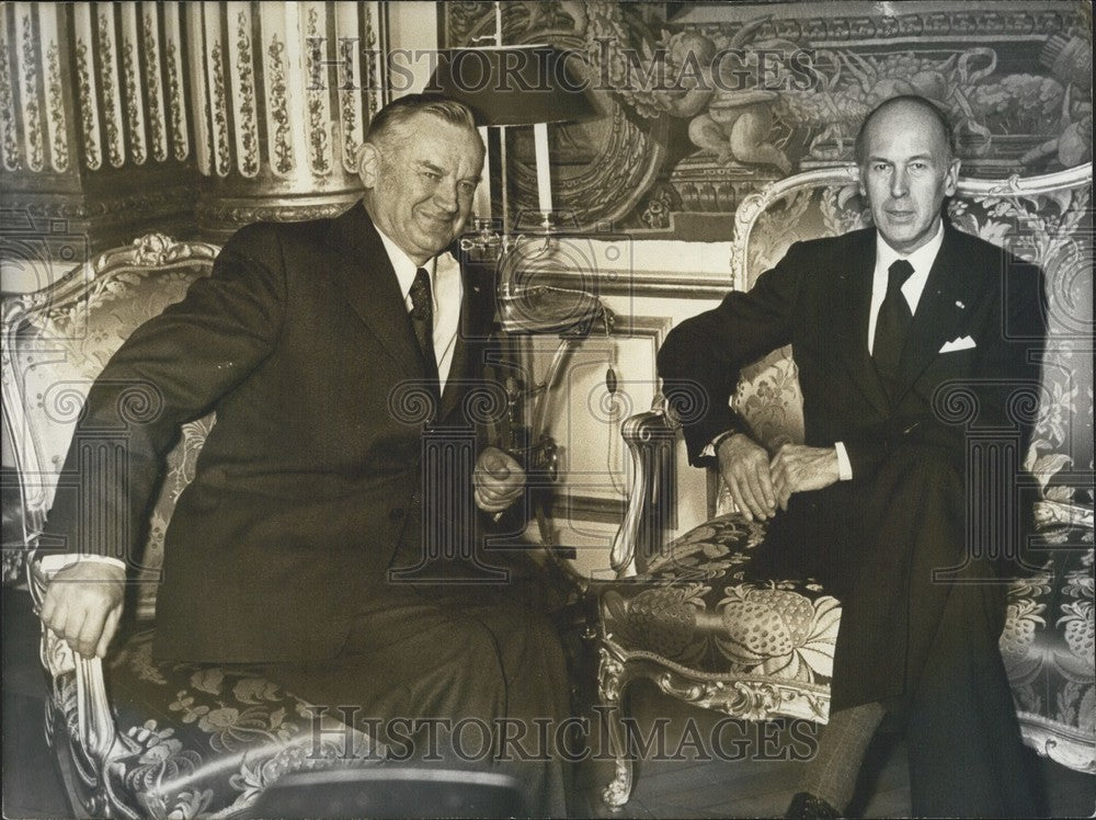 1976 Press Photo Piotr Jaroszewicz & President Valery Giscard d'Estaing - Historic Images