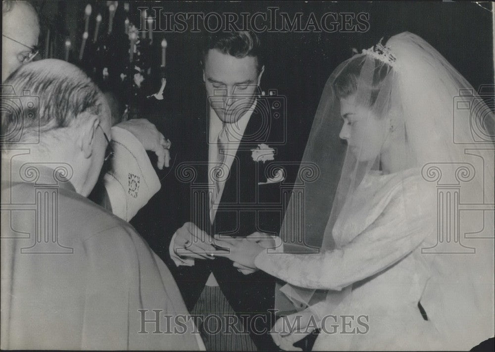 1957 Press Photo Count of Limbourg-Stirum Marries Princess Helene of France - Historic Images