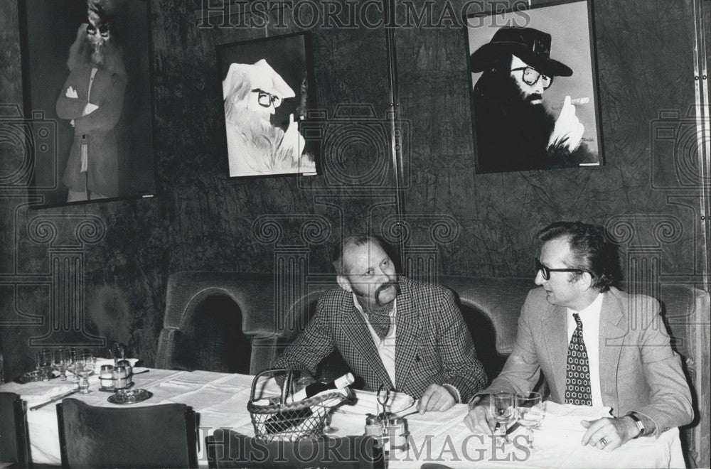 1978, Robert Nicoidski & Restaurant Owner Mr. Gay Dine Under Legros - Historic Images