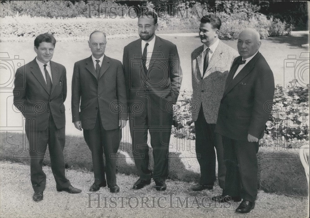 1961 Edgar Pisani & Agricultural Leaders, Agriculture Ministry - Historic Images