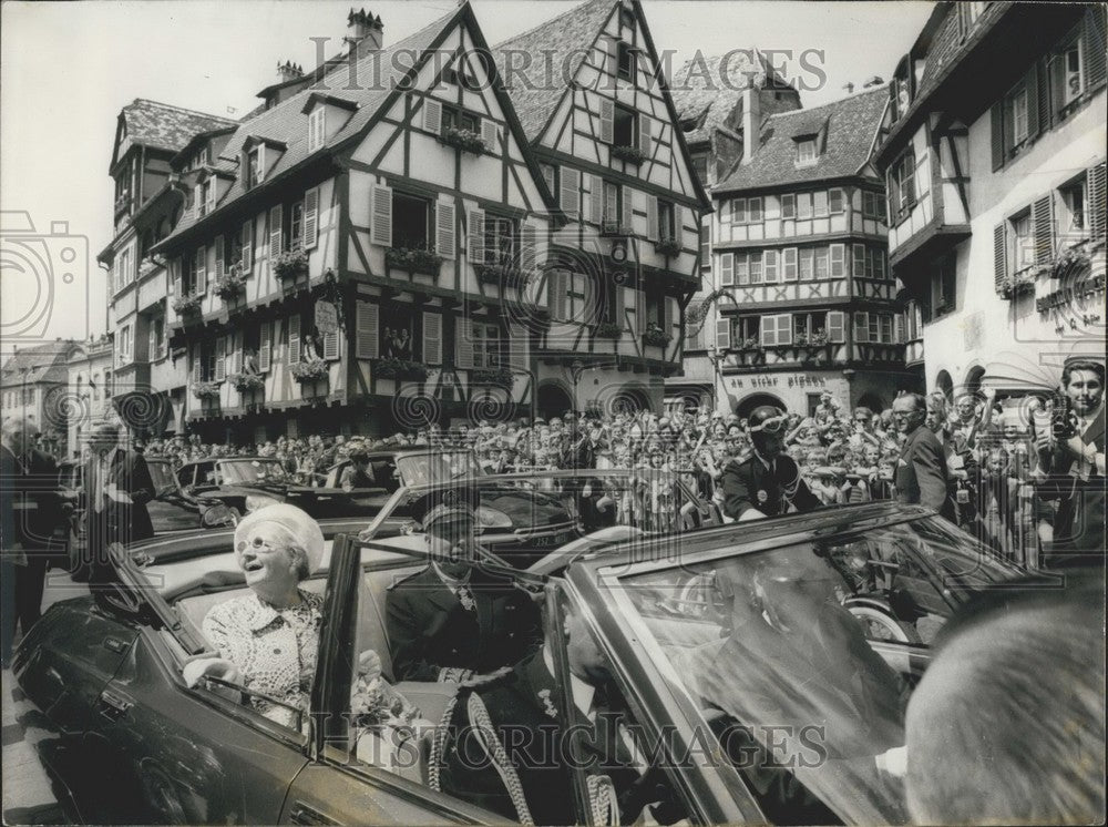 1972, Queen Juliana Leaving Colmar - Historic Images