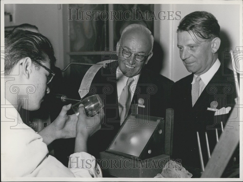 1954, President Scheuble and Prof. Lobet - Historic Images