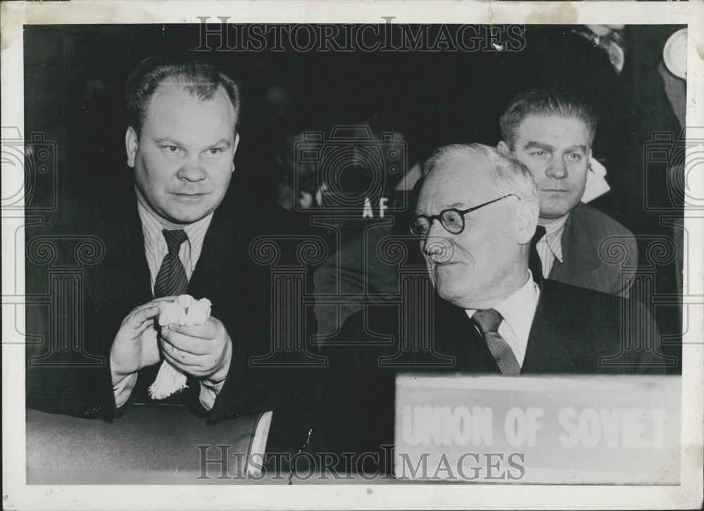 1951 Press Photo Soviet Foreign Minister Andrey Vyshinsky at United Nations.-Historic Images