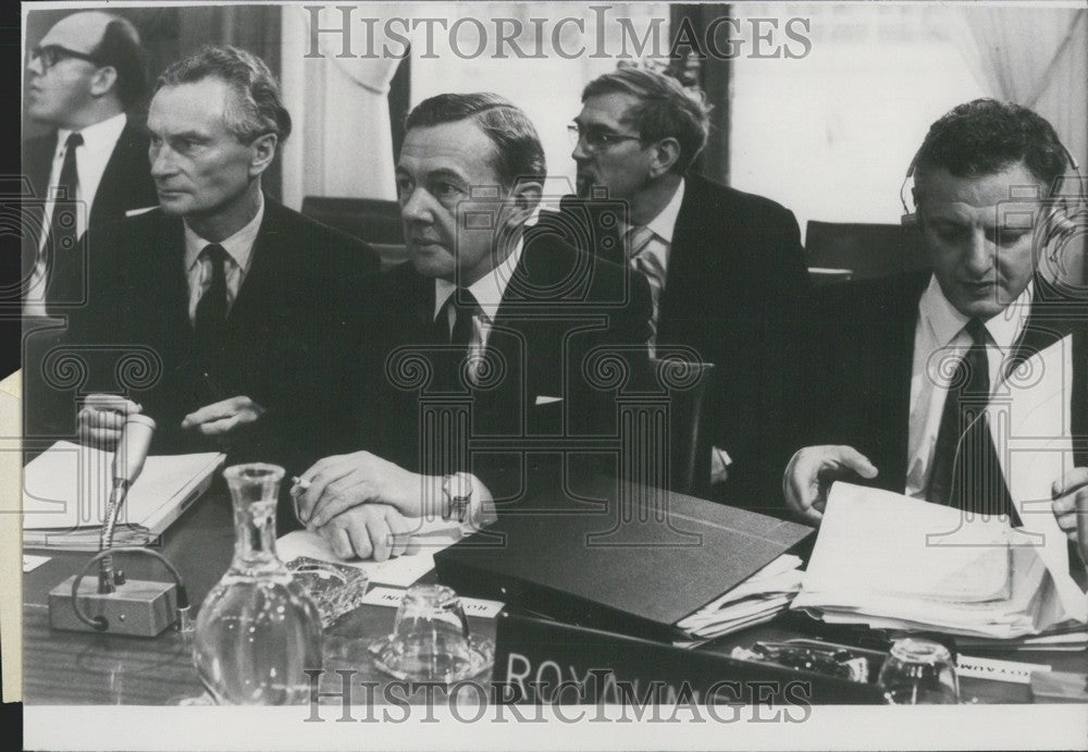 1971 Press Photo United Kingdom Delegates Raw, Neale, &amp; Lovell British Treasury-Historic Images