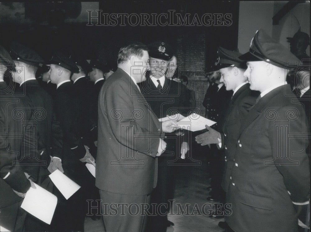 1957 Defense Minister Franz Joseph Strauss and cadets - Historic Images