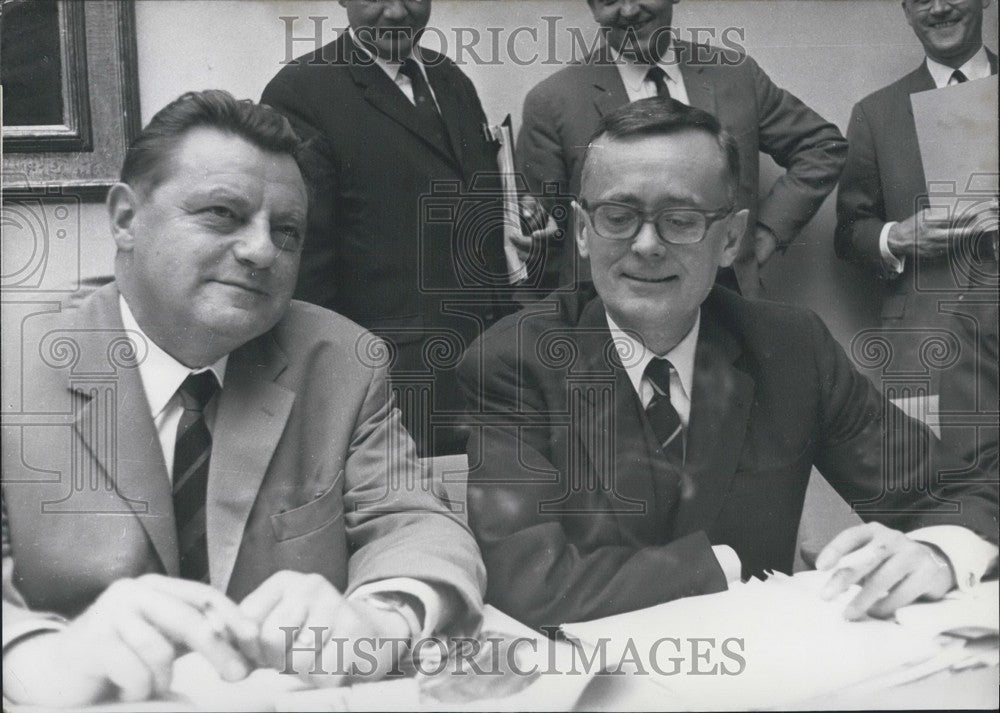 1967, Finance Minister Strauss and Economic Minister Schiller - Historic Images