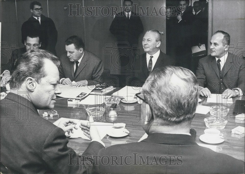 1966 Press Photo CDU CSU - SPD Coalition Meeting in Bonn - Historic Images