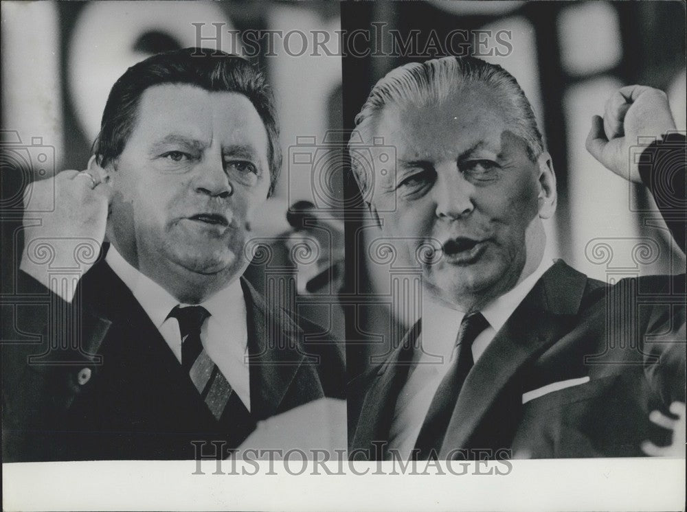 1969, Chancellor Kiesinger and Finance Minister Franz Josef StraussÂ¸ - Historic Images