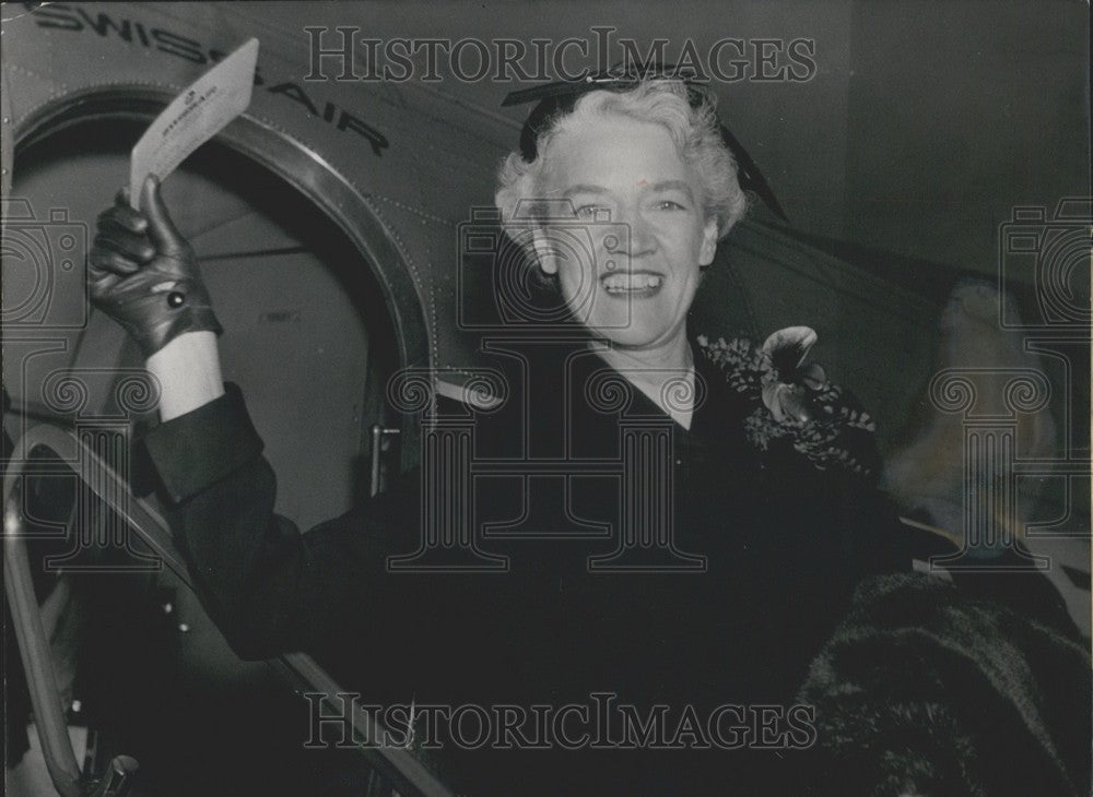 1954, Senator Margaret Chase Smith in Frankfurt. - Historic Images