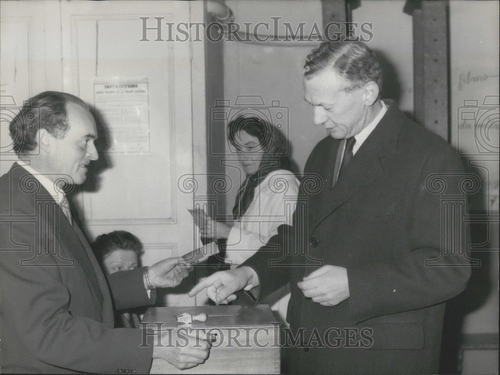 1962, Couve de Murville Voting, Rue Las-Cases, Girls&#39; School - Historic Images