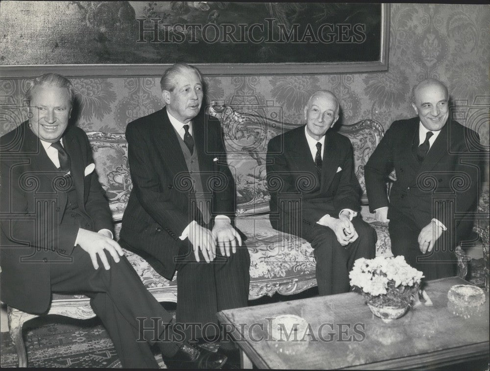1963, Italy's President Segni with Britain's Prime Minister Macmillan - Historic Images
