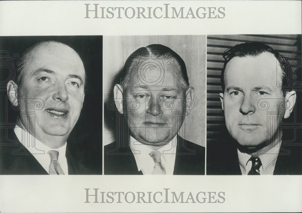 1961, Peter Thorneycroft, Dirk Stikker, and Leaster Pearson - Historic Images