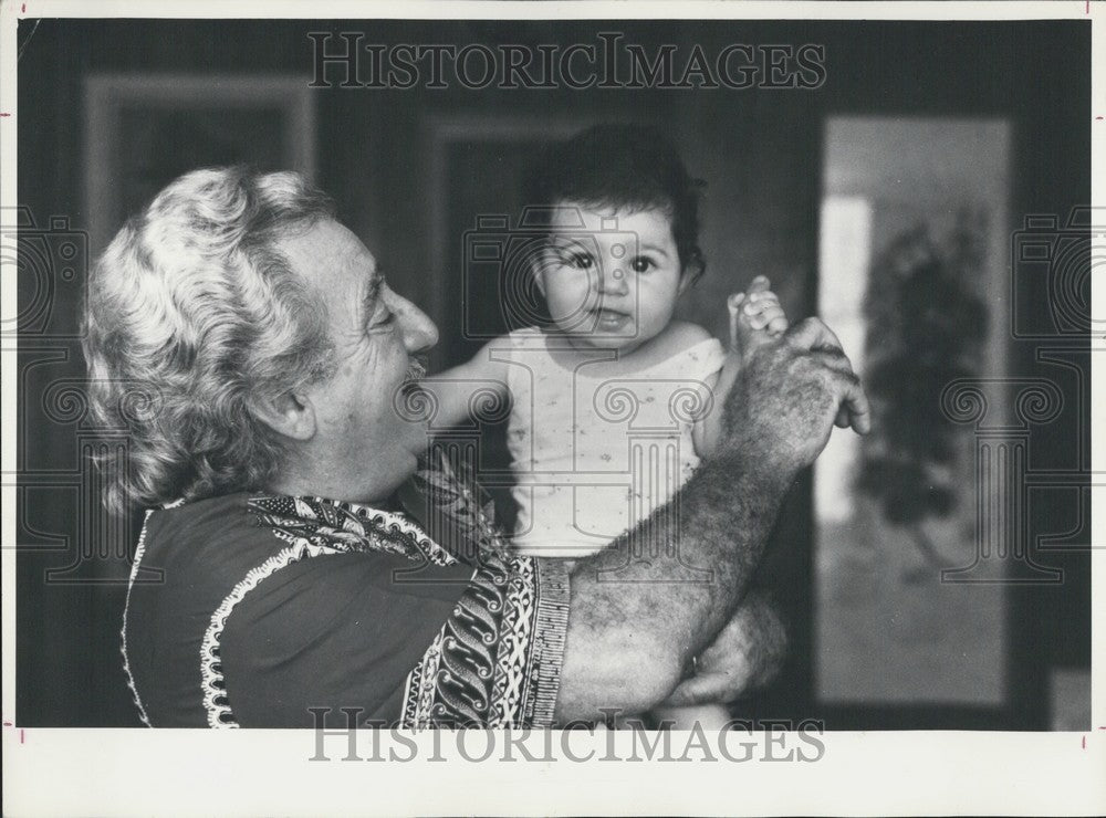 1974 Press Photo Jorge Amado and his Grandson-Historic Images
