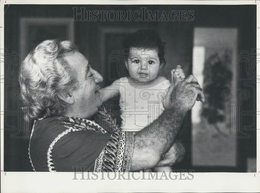 1974 Press Photo Jorge Amado and his Grandson-Historic Images
