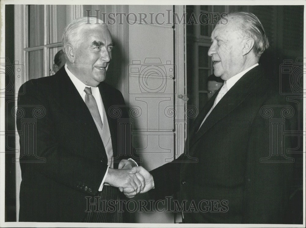 1956 Robert Gorden Menzies and Chancellor Dr. Adenauer - Historic Images