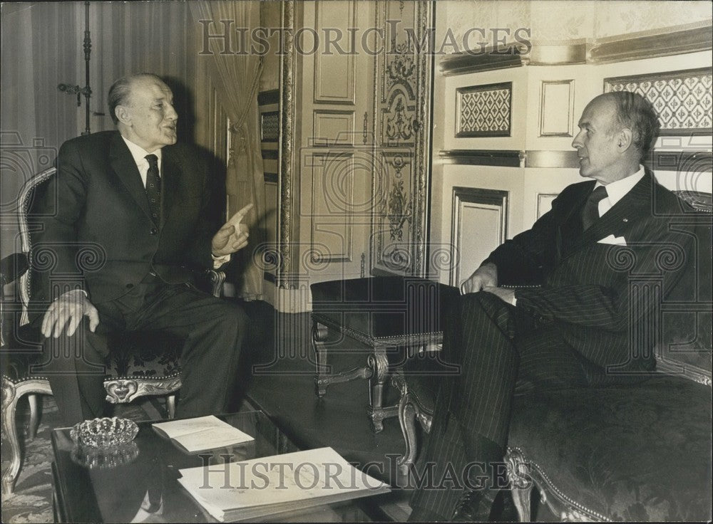 1978, Janos Kadar &amp; President Giscard d&#39;Estaing Meeting Hotel Marigny - Historic Images