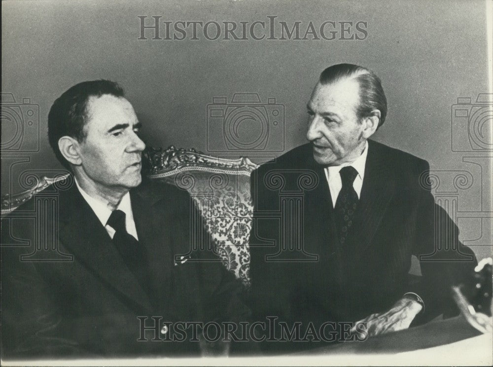 1977 Kurt Waldheim and Gromyko in Moscow-Historic Images