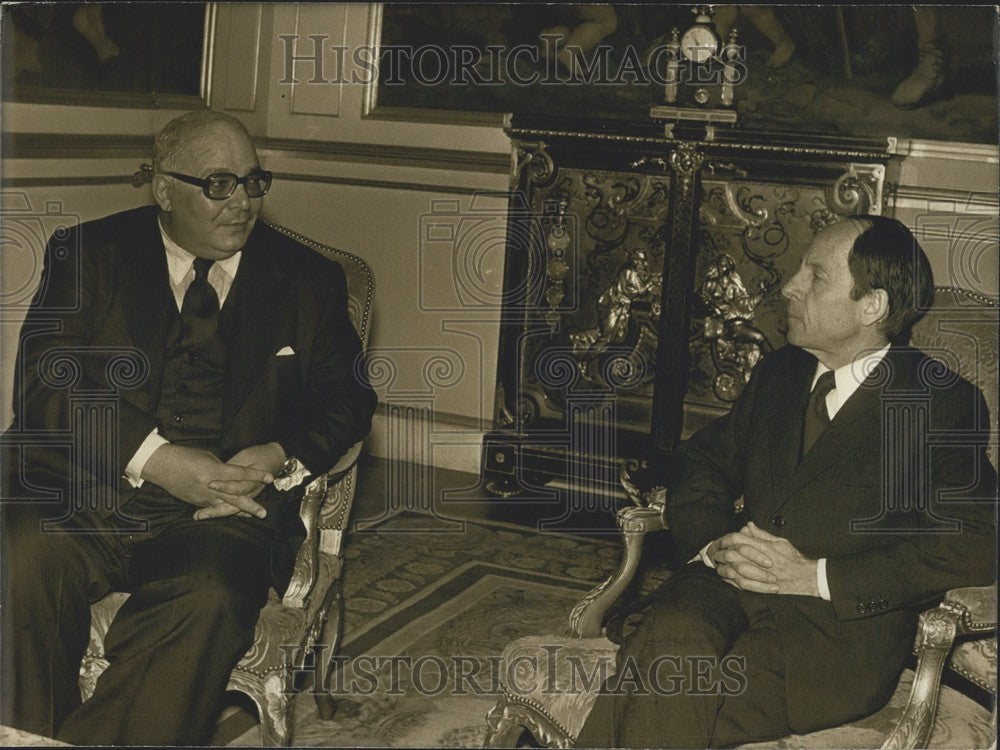 1973 Press Photo Zayyat and Michel Jobert at Quai d'Orsay - Historic Images