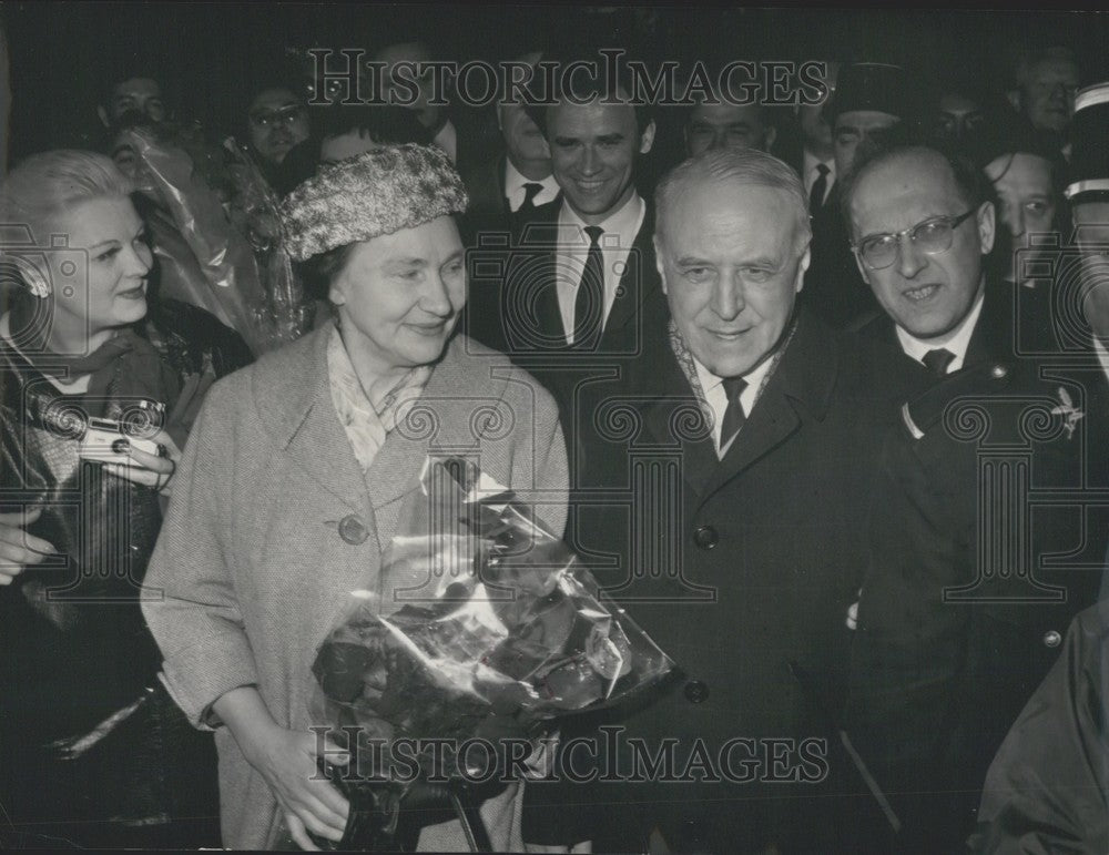 1965 Press Photo Soviet Ambassador to France Valerian Zorine and Wife in Paris-Historic Images