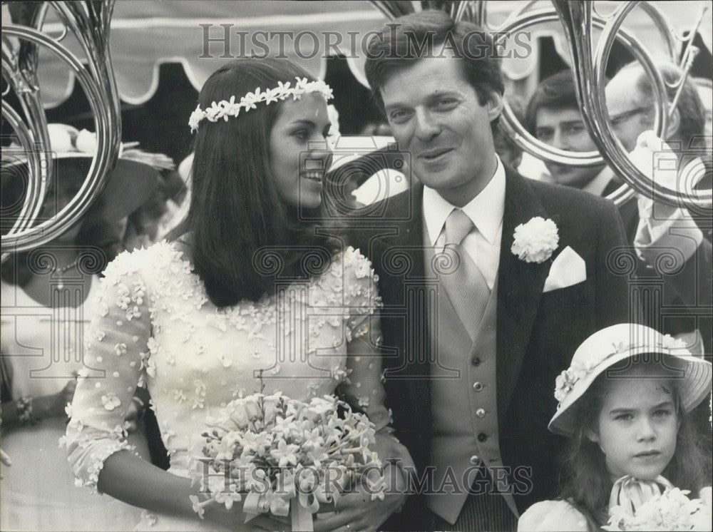 1974 Press Photo Marriage of David de Rothschild to Olympia Aldobrandini-Historic Images
