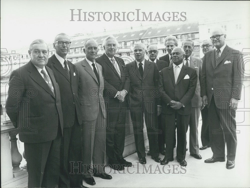 1975 Press Photo Warren Burger, R. Frey, G. Monnerville, Constitutional Council-Historic Images