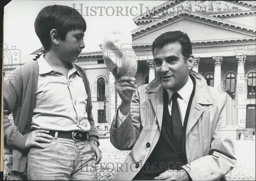 1969 Press Photo Italian Child Star Pierino and Teddy Reno - Historic Images