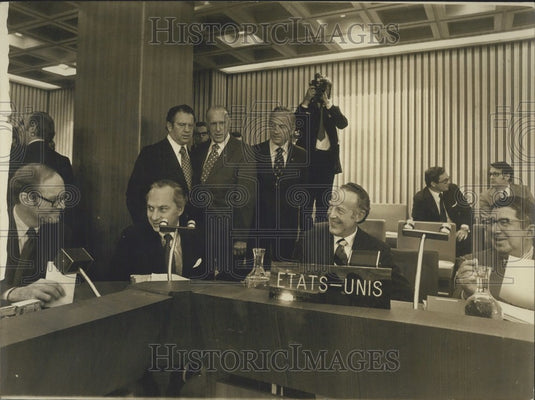 1974 Press Photo American OECD Delegates Eberle & Stein - Historic Images