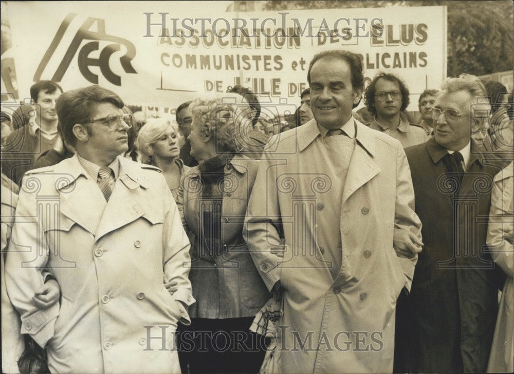 1980, Maxime Gremetz, Georges Marchais, Roland Leroy March Paris - Historic Images