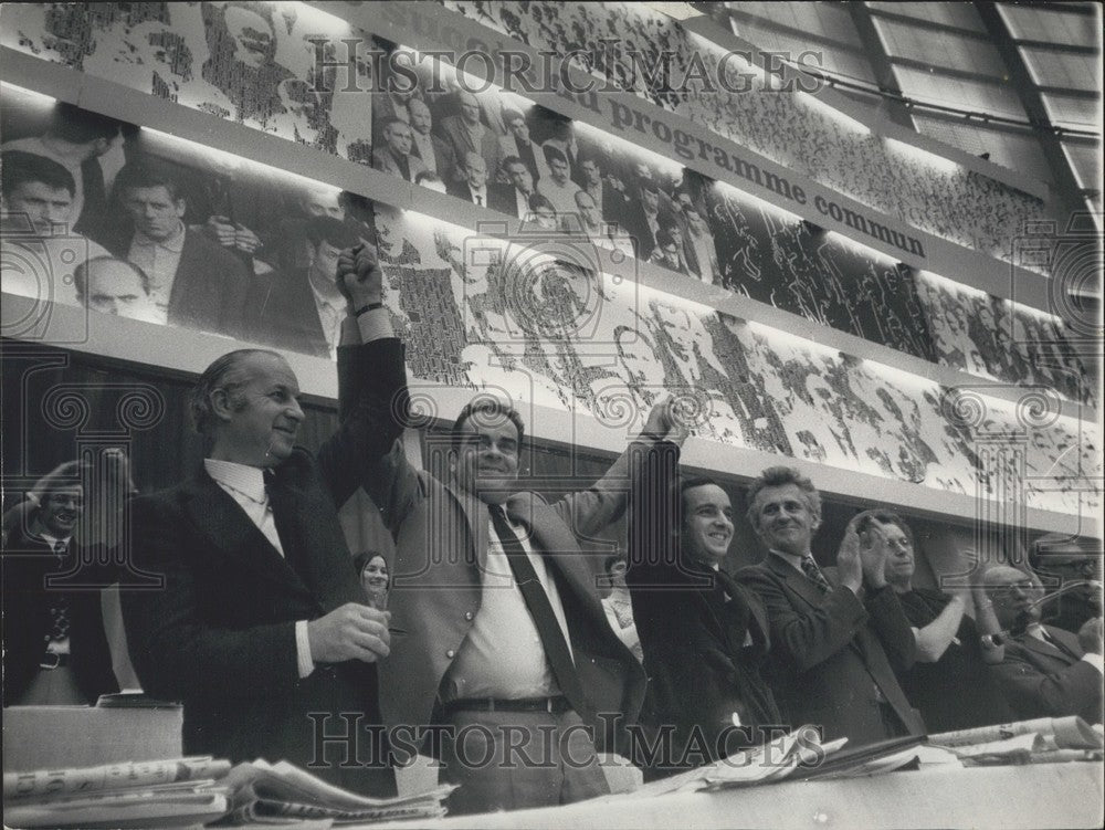 1972, Claude Estier, Georges Marchais, Francois Loncle Convention - Historic Images