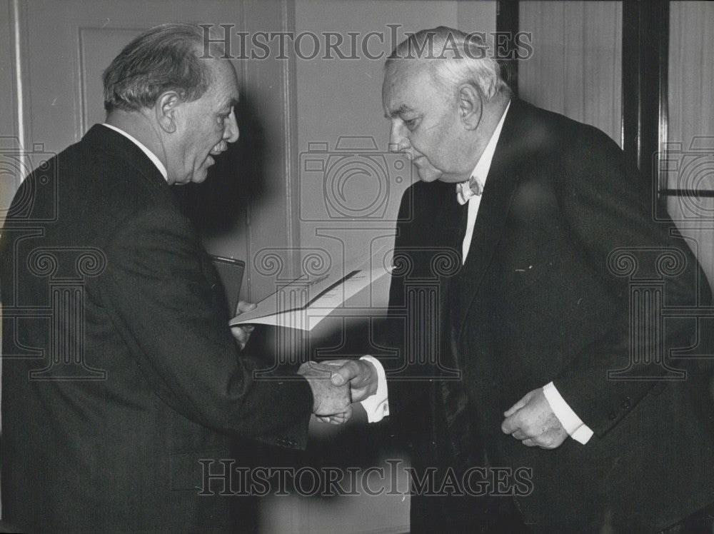 1956, Prof. Dr. Wilhelm Braenings and Dr. Wilhelm Hugner - Historic Images