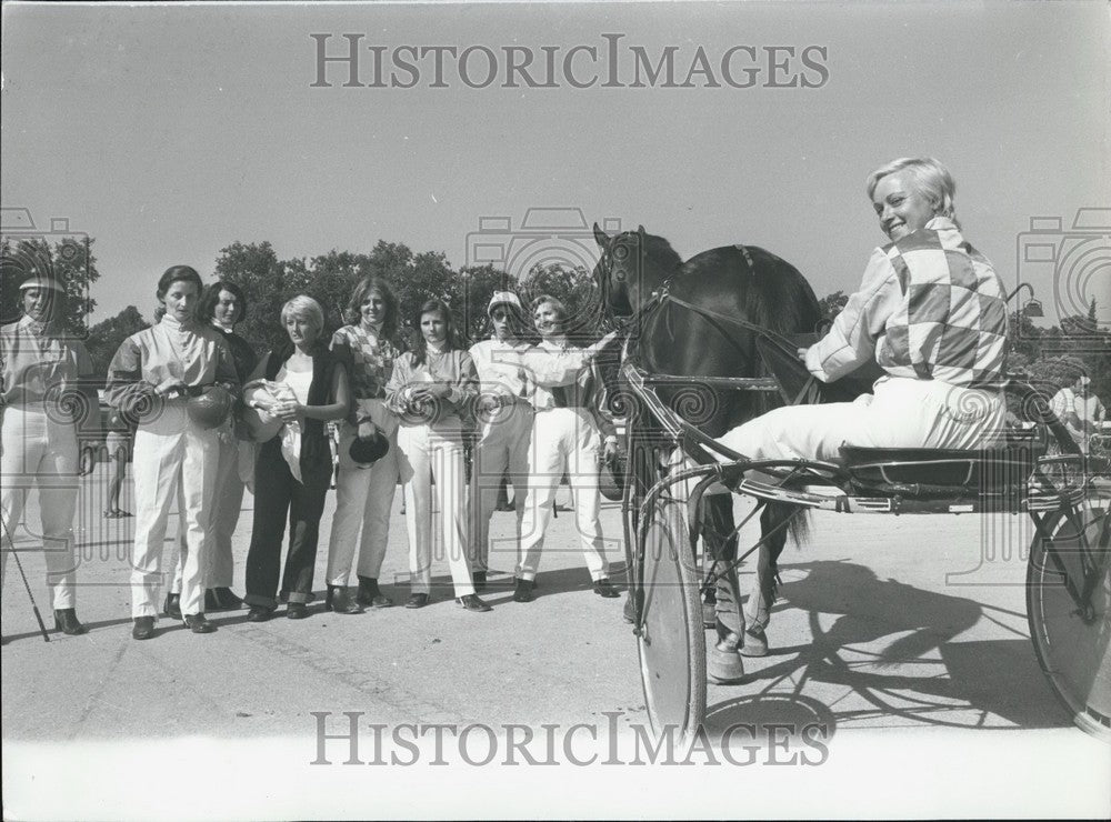 1977, Female Jockeys at the Cagnes-sur-Mer Hippodrome - Historic Images